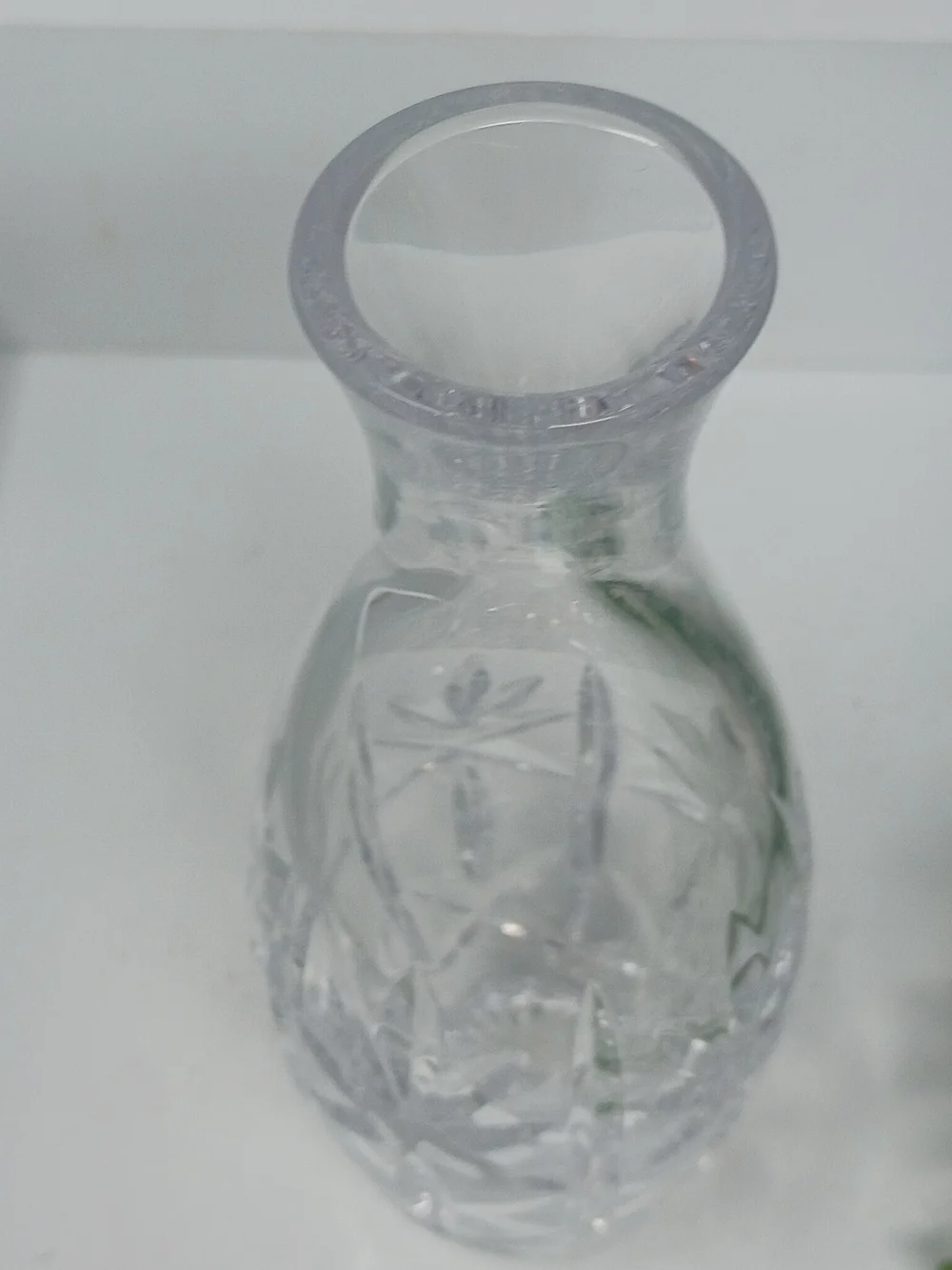 Crystal Cut Glass Vase - Clear